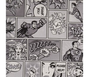 Dekostoff Tango comic grau